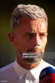 Former Aston Villa player Lee Hendrie working for Sky Sports prior to...  News Photo