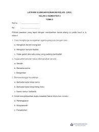 Berikut yang tidak termasuk dalam melanggar peraturan sekolah …. Soal Ukk Kelas 2 Semester 2 Tema 5