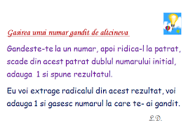 Dubleaza rezultatul.acum scade 4 din numarul final.imarte.iar acum scade din rezultatul final primul numar la. Facebook