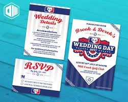 Printable Wedding Invitation Suite Baseball Wedding Invite Set Invite D Printable Wedding Invitations Baseball Wedding Invitation Wedding Invitation Sets