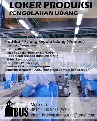 Jun 15, 2021 · selain dari penjualan udang, perputaran uang di bumi dipasena dihasilkan oleh kebutuhan benur udang sebanyak 1,95 miliar ekor yang nilainya mencapai rp 78,2 miliar per tahun. Lowongan Kerja Pandaan Pasuruan å…¬å¼€å°ç»„ Facebook