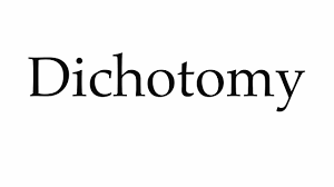 Dichotomy — means 'a division into two' (from greek dicho meaning 'apart' and tomos meaning 'cutting'). How To Pronounce Dichotomy Youtube