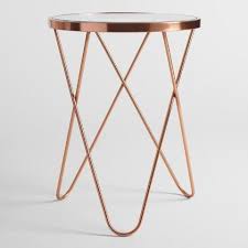 Rose Gold Tomlin Accent Table With Glass Top Rose Gold Room Decor Gold Room Decor Rose Gold Rooms