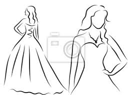 Das gesamte gesicht ist ca. Braut Silhouette Skizze Braut Die Braut In Einem Schonen Brautkleid Fototapete Fototapeten Schone Brautigam Braut Myloview De