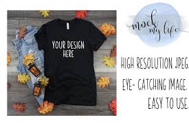 Halloween Mockup Bella Canvas Mockup Fall Mockup Tshirt Etsy Shirt Mockup Black Shirt Bella Canvas
