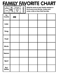 Family Favorites Chart On Crayola Com Teach Family Members Preschool Charts Family Favorites