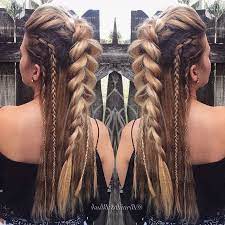 Viking Braids Blonde Hair With Highlights Braid Hairstyles For Long Hair Different Braid Styles Braids For Long Hair Viking Hair Hair Styles