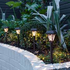 4 Edwardian Solar Stake Lights Solar Lights Garden Solar Powered Garden Lights Solar Garden Stakes