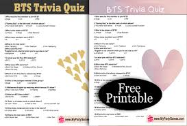 Use it or lose it they say, and that is certainly true when it. Free Printable Bts Trivia Quiz With Answer Key