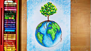 Earth day is an annual event celebrated every year around the world on april 22. Go Green Drawing World Environment Day Drawing World Earth Day Drawing Youtube