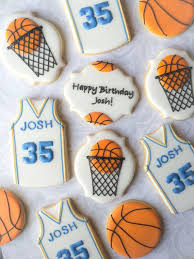Basketball Themed Birthday Cookies One Dozen By Thesweetesttiers Birthday Cookies Cookies Happy Birthday Cookie