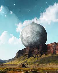 Would you live in that house? 🪐🌕🏠🐄✨🚀🧑🏼‍🚀 #moo #tedslittledream  #spacefarm #madewithphotoshop #compositepainting #art #surreal #dream  #compositephotography #composite