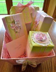 A gift basket need not always be with wine or chocolates. Baby Shower Gift Wrap Corner Of Plaid And Paisley