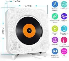 Check spelling or type a new query. Portable Cd Player With Bluetooth Wall Mounted Built In Hifi Speakers Home Audio Speaker With Remote Control Fm Radio Usb Mp3 Aux In Output Of 3 5 Mm Headphone Jack White Amazon De Electronics Photo