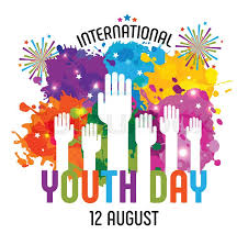 Aug 12 in film & tv. International Youth Day 12 August Stock Vector Colourbox