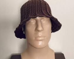 Brown Crochet Bucket Hat