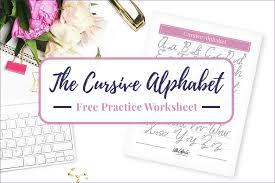 Cursive letters of the alphabet in upper and lowercase to trace, with arrows to follow. Cursive Letters Worksheet Brush Up On Your Cursive Littlecoffeefox
