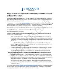 Cgi® products are built to the highest standards to bring you. Major Reasons To Support Upvc Machinery In The Pvc Window And Door Fabrication By Iproducts Marketing Issuu