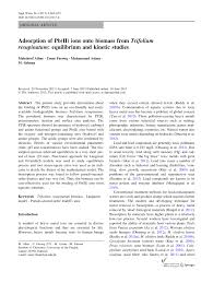 Download download form and document related to rmcd. Pdf Adsorption Of Pb Ii Ions Onto Biomass From Trifolium Resupinatum Equilibrium And Kinetic Studies