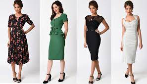 Dalle stampe floreali ai vestiti con spacco, scopri i nostri abiti lunghi da giorno e sera. Abiti Anni 40 E Vestiti Anni 50 Pin Up Le Differenze Moda Donna E Dintorni