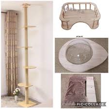 9ft cat tower diy for our two rescue kittens from diy New Ceiling Cat Tree Condo Spaceship Bowl Hammock Bed Scratch Pole Pet Supplies For Cats Cat Accessories On Carousell