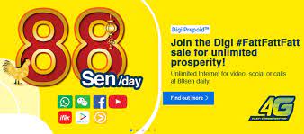Digi's daily unlimited one time pass is available for all digi prepaid live, digi prepaid best, digi smart prepaid and digi new best v2 subscribers. Digi Offering Unlimited Social Unlimited Video Or Unlimited Internet Calls For Only 88sen A Day Lowyat Net