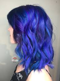 Blue Hair Purple Hair Rainbow Hair Ombre Hair Paint Dark Roots Blue Hair Balayage Hair Purple Hair Color Auburn
