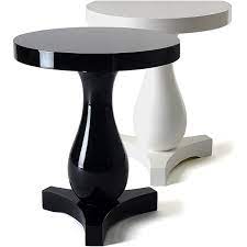 T series accent and occasional tables are simple, classic designs that blend with and compliment any décor. Solid Wood Round High Gloss Side Table