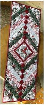 Pattern Christmas Cardinal Peacock Chevron Style Table Runner Quilt In 2020 Quilted Table Runners Christmas Quilted Table Runners Patterns Christmas Quilting Projects