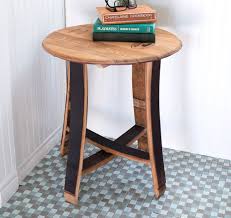 Barrel Head Stave End Table Barrel Table Wine Barrel Furniture Barrel Furniture