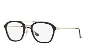 Black And Gold Ray Bans Eyeglasses Ray Ban 0rx7098 Rb7098 Black Gold Optical Eyeglasses Eyeglasses Frames Glasses