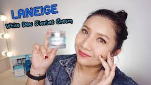 Can u imagine what it can do if my skin is just normal and behaving! Nicki Review Laneige White Dew Sherbet Cream Youtube
