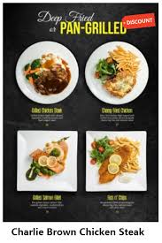 Best Chicken Steak Meal Promotion In Singapore Now At Charlie Brown Cafe Cathay Cineleisure Orchard Mall Choose Christmas Dinner Menu Charlie Brown Cafe Food
