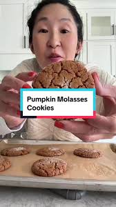 Pumpkin Molasses Cookies #pumpkin #pumpkinseason #pumpkinspice  #pumpkincookies #cookies #fallbaking