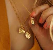18K Gold Plated Stainless Steel Abstract Woman's Figure Pendant Necklace  with Link Chain Personalized Female Body Jewelry