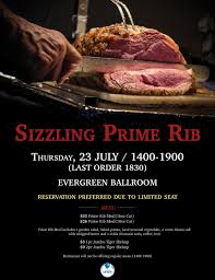 The big, beefy cut is traditionally roasted slow and low and served with au jus and horseradish sauce. View Event Sizzling Prime Rib Daegu Us Army Mwr