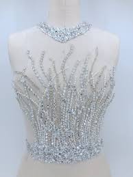 Sew On Golden Rhinestones Applique On White Mesh Crystal Trim Etsy Wedding Dress Accessories Couture Embroidery Wedding Fabric
