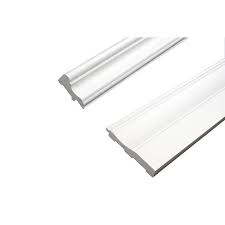This recessed panel paired with an angular chair rail helps create a modern look. Chair Rail Wall Trim Moulding The Home Depot Canada