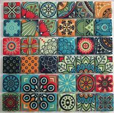 Ceramic Mosaic Tiles Bright Colors Medallions Moroccan Tile Etsy In 2021 Mosaic Art Mosaic Tiles Ceramic Mosaic Tile