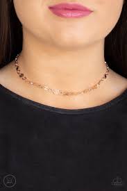 Inner Spotlight Rose Gold Paparazzi Necklace Gold Choker Necklace Choker Necklace Chokers