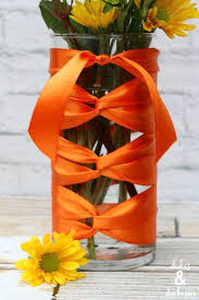 Ribbon Wrapped Vase Diy Ribbon Ribbon Crafts Ribbon Decorations