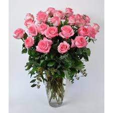 Arrangement Of 24 Pink Roses In 2020 Flowers Delivered Flower Delivery Uk Valentines Flowers