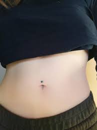 Ugraded To A Floating Navel Piercing In Titanium Since My Bottom Hole Still Got Irritated Even After 2 Years Piercing