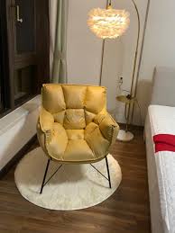 Balcony unit nordic single sofa chair leisure room bedroom fabric sofa lazy chair solid wood and composite plywood frames pu & fabric sinomax foam solid wood leg. Nordic Single Sofa Chair Living Room Bedroom Balcony Reading Armchair Light Luxury Lazy Sofa Leisure Chair Makeup Chair Wallcorners Decor Your Home Life