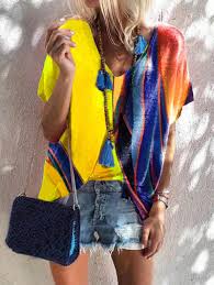 En hot sale 2021 podrás encontrar oferta de celulares y accesorios para celular. Hot Sale 2021 Round Neck Color Block Printed T Shirt Finestallo