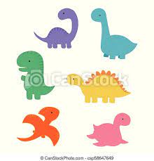 Dinosaur cartoon clipart head dino transparent shutterstock dinosaurs clip netclipart dinosaurios cartoons train drawings. Set With Cartoon Dinosaurs Funny Dinosaur Cartoon Group Fashion For The Baby Cute Dinosaur Card For Any Design Canstock