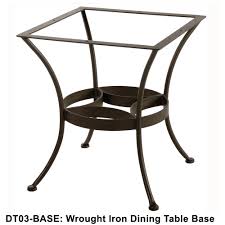 Dining table with a wrought iron construction. Ow Lee Standard Wrought Iron Dining Table Base Dt03 Base