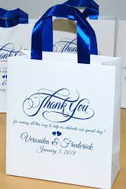 40 Wedding Favor Bags With Satin Ribbon And Names Personalized Wedding Welcome Bag Elegant Royal Blue Weddings Wedding Favors For Guests Wedding Favor Bags Wedding Welcome Bags Wedding Welcome Gifts