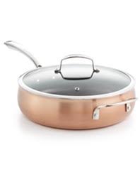 Belgique Copper 5 Qt Saute Pan With Lid Only At Macy S Copper Cookware Cookware Design Saute Pan