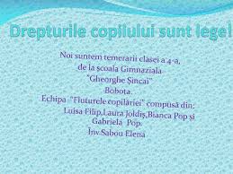 Copilul are dreptul de a beneficia de un nivel de trai care sa permita dezvoltarea sa fizica, mentala, spirituala, morala si sociala. Ppt Drepturile Copilului Sunt Lege Powerpoint Presentation Free Download Id 2284412
